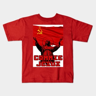 Commie Jesus Soviet Flag Kids T-Shirt